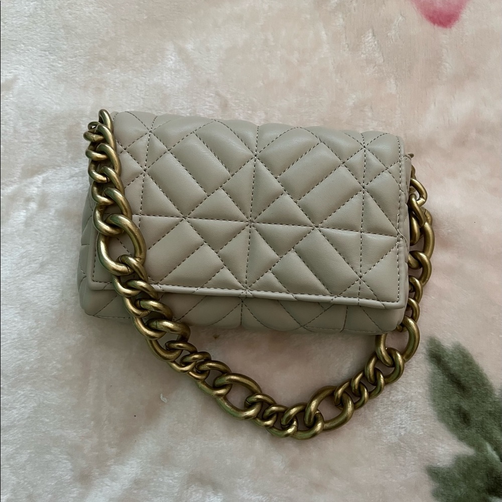 Zara quilted faux leather bag